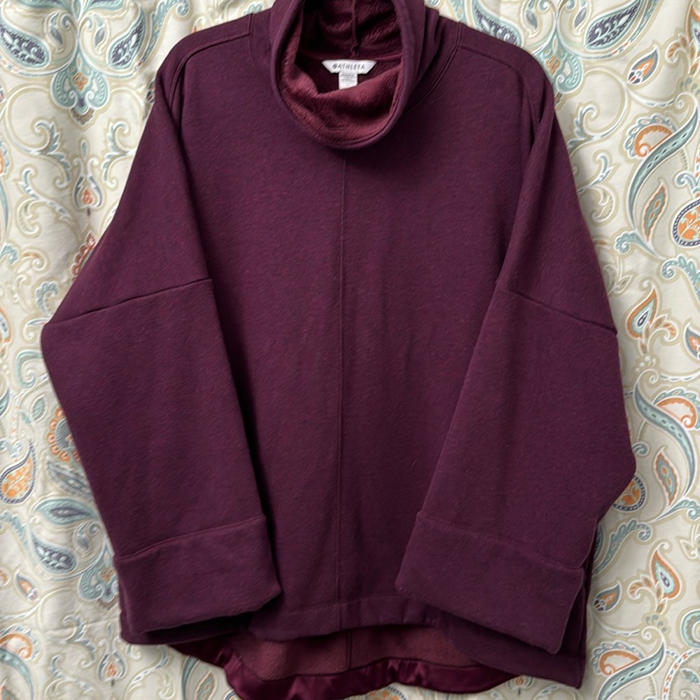 NWOT Athleta 1X Oversized Sweatshirt- Soft Minky Fleece Inside Layer! Pockets!